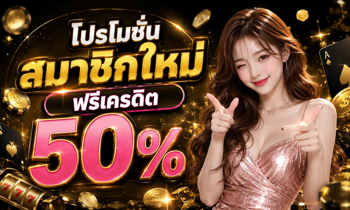 โปรโมชั่นสมาชิกใหม่ 50%